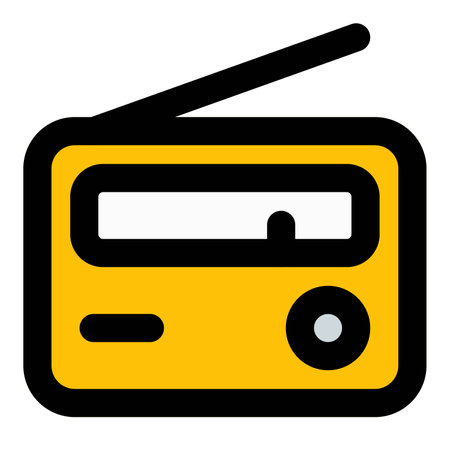 Classic radio with nostalgic design charm.のイラスト素材