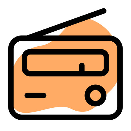 Classic radio with nostalgic design charm.のイラスト素材