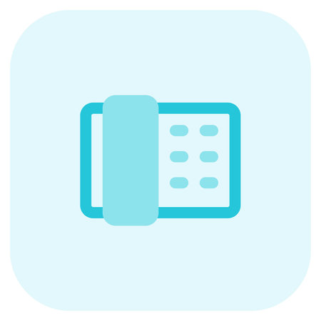 Landline telephone, wired device for communication.のイラスト素材