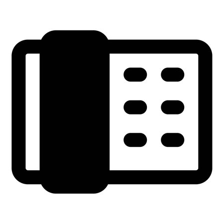 Landline telephone, wired device for communication.のイラスト素材