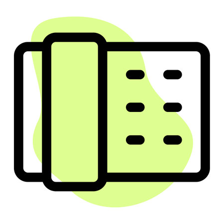 Landline telephone, wired device for communication.のイラスト素材