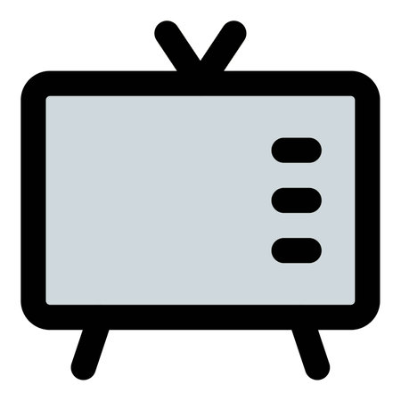 Old fashioned tv with antenna.のイラスト素材