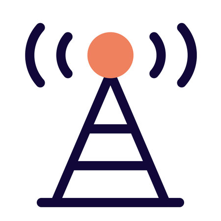 Tower for transmitting radio or television.のイラスト素材