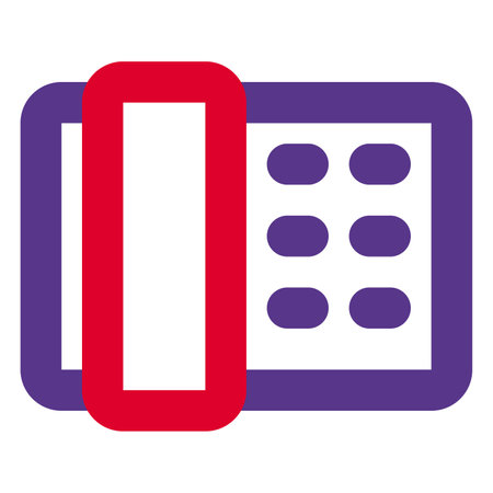 Landline telephone, wired device for communication.のイラスト素材