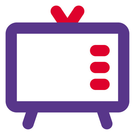 Old fashioned tv with antenna.のイラスト素材