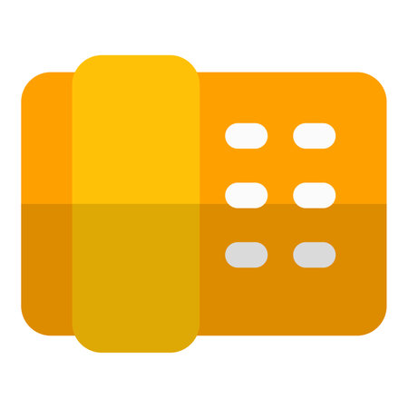Landline telephone, wired device for communication.のイラスト素材