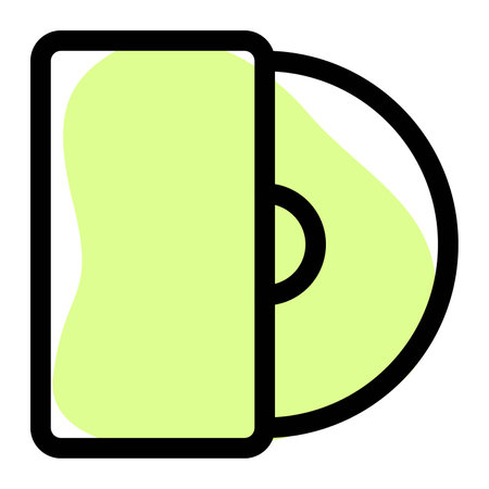 Inserting vinyl into a playback device.のイラスト素材