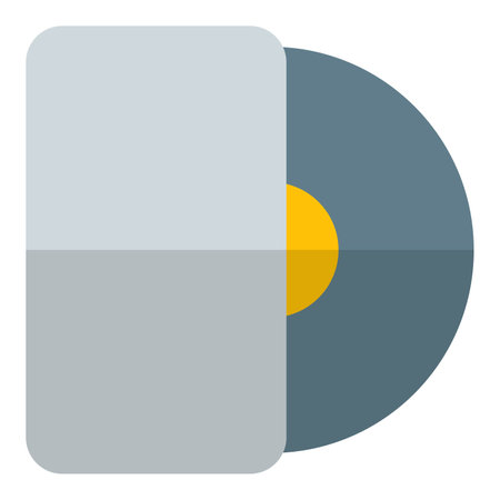 Inserting vinyl into a playback device.のイラスト素材