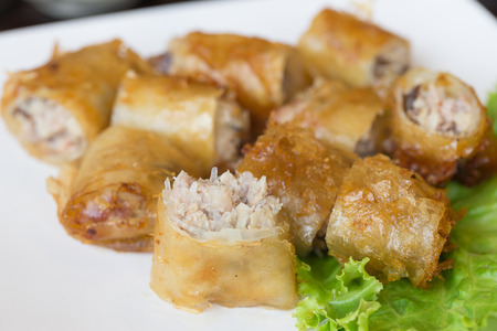 Rice noodle roll fried.vietnamese food