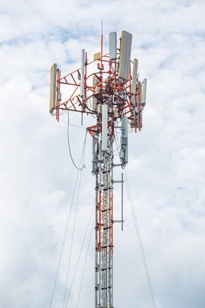 high pole and line cable telecommunication transmission for signal 5G 4G and internet in area....