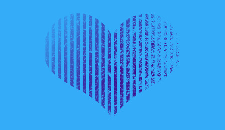 Shape of Heart halftone . Duotone background . Trendy synthwave cyberpunk gradient design.の写真素材