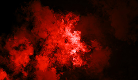 Red smoke texture on isolated background. Design texture element for flyer,cover and poster.