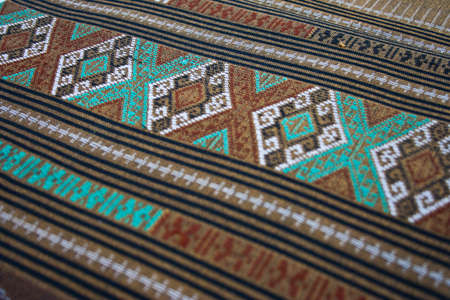 texture of native thai clothの写真素材