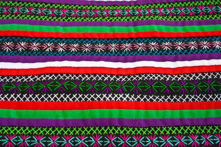 texture of native thai clothの写真素材