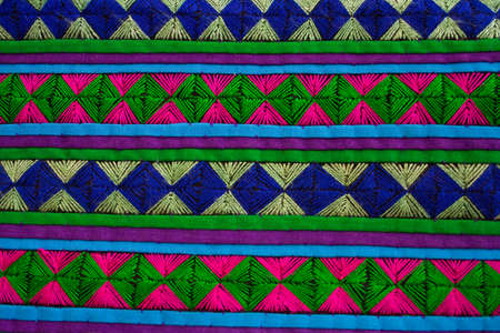 texture of native thai clothの写真素材