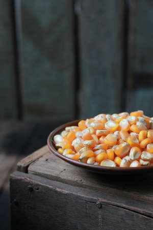 Ingredient : Dry orange corn seedの写真素材