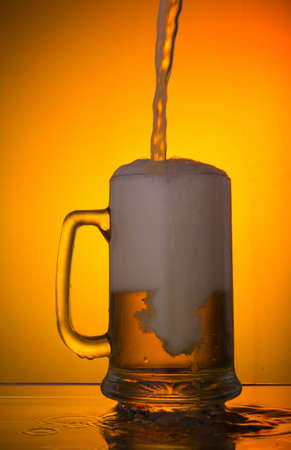 Beer in glassの写真素材