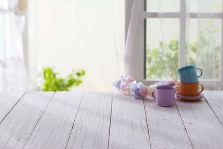 close-up look at wooden with morning bright