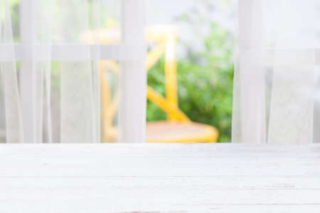 Wooden over summer window background
