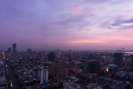 Phnom penh Sunrise , May 7,2016 Cambodia ,Phnom Penhのeditorial素材