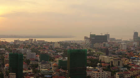 Phnom penh Sunrise , May 7,2016 Cambodia ,Phnom Penhのeditorial素材