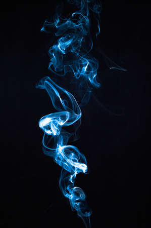 Smokes on black backgroundの写真素材
