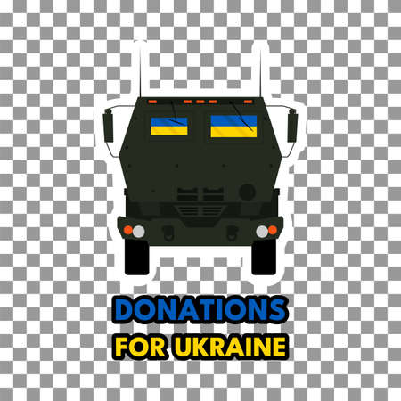 sticker modern military vehicle.のイラスト素材