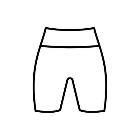 Shorts clothes vector icon outline black.のイラスト素材
