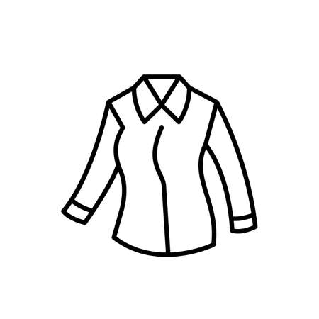 Shirt clothes vector icon outline black.のイラスト素材