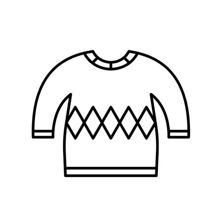 Baby sweater outline black vector icon. EPS 10.... Front side view kids wear.... Simple kid clothin. Isolated on white.. Cute sweater with a star..... For app, banner, web, print, design, dev, ui, uxのイラスト素材