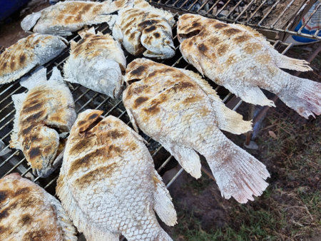 Grilled sea fish is a common dish in southern Thailand.
