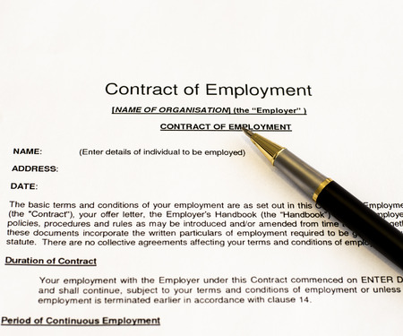 contract menagment with penの写真素材