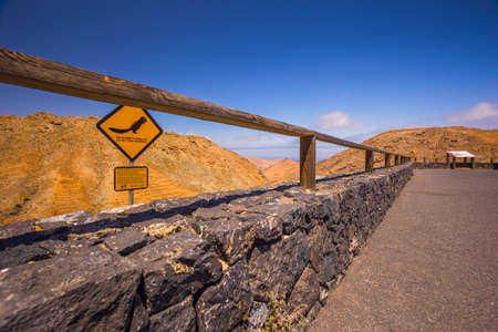 Beautiful view to vulcanic landscape of Fuerteventura Island, Canary Island, Spain, Europe.の写真素材