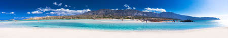 Elafonissi beach on Crete island with azure clear water, Greece, Europe. Crete is the largest and most populous of the Greek islands.の写真素材