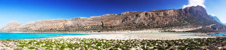 Balos lagoon on Crete island with azure clear water, Greece, Europe. Crete is the largest and most populous of the Greek islands.の写真素材