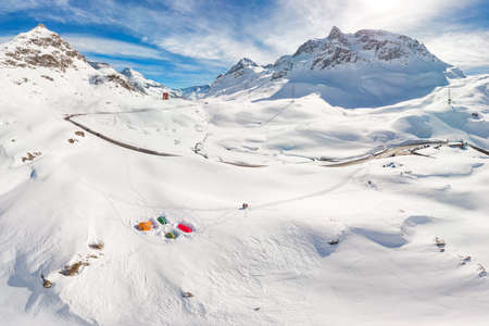 Julier pass, Switzerland, Europa. Julier pass is a mountain pass in Switzerland, in the Albula Range...