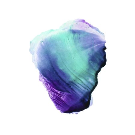 Abstract blue and green watercolor background. Hand painted backdrop. Isolated on white background.
