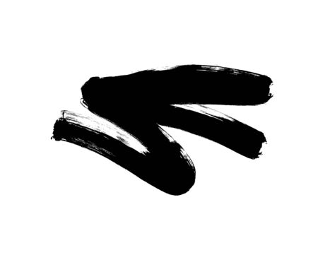 Vector black paint, ink brush stroke. Dirty grunge design element, box or background for text. Grungy black smear, line and rough stain. Hand drawn ink illustration isolated on whiteのイラスト素材