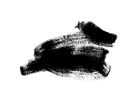 Vector black paint, ink brush stroke or shape.のイラスト素材