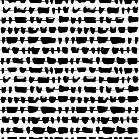 Hand drawn horizontal lines with splotches patternのイラスト素材