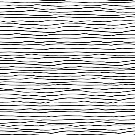 Hand drawn horizontal doodle line seamless patternのイラスト素材