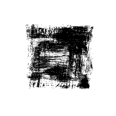 Hand drawn black grunge square with scribbles.のイラスト素材