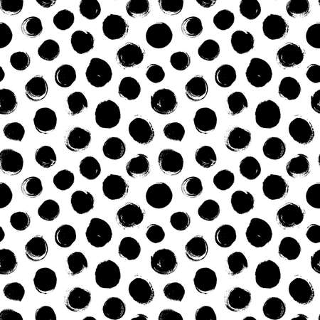 Black and white pattern with bold circles.のイラスト素材
