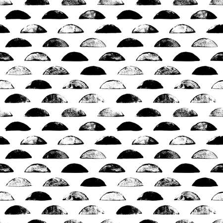 Hand drawn seamless pattern with semi circles.の写真素材