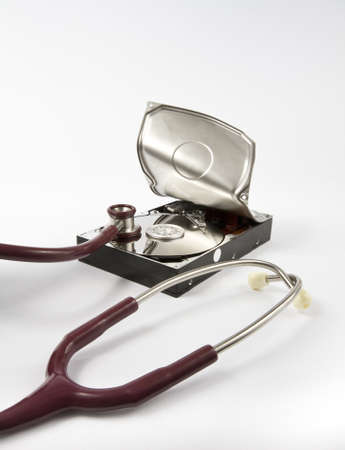 symbol for searching a problem with the data on the hard drive. の写真素材