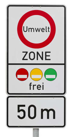 umweltzone -  german traffic signの写真素材