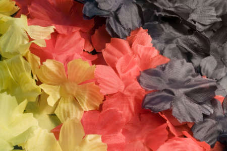 abstract background with artificial flowersの写真素材