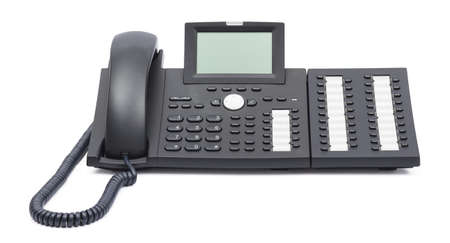 modern voip phone isolated on white background  single objectの写真素材