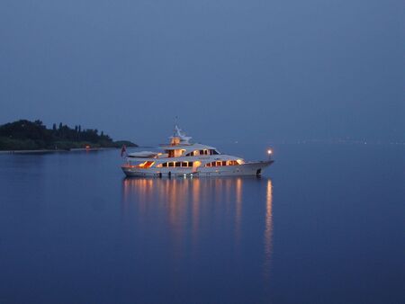 Boat after sunset