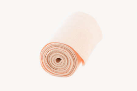 bandage roll in white background and isolatedの写真素材